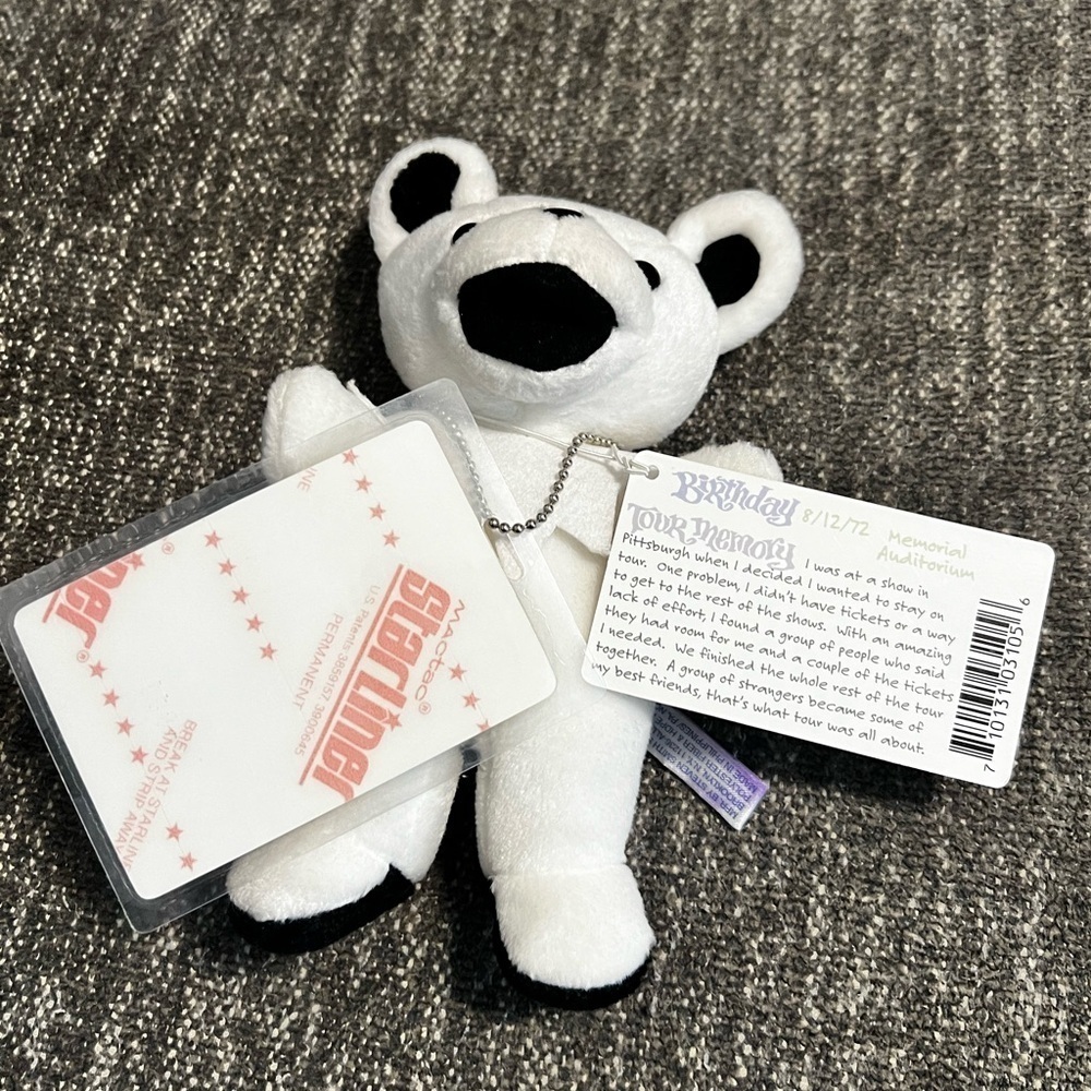 Grateful Dead Bean Bear Casey Jones Limited Edition #06852 of 25000 Liquid Blue - Picture 3 of 8